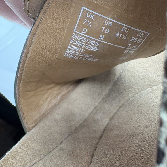 Clarks Sandals‎ Womens Size 10 Delana Fenela Wedge Heel Sandal Snake Print - Picture 3 of 10